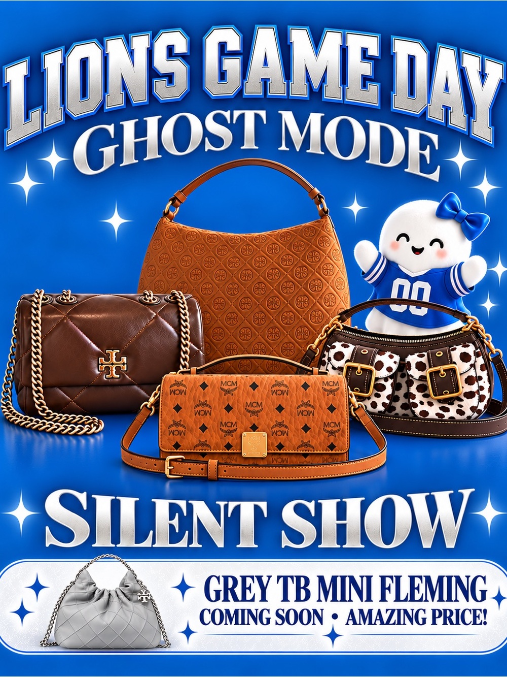 🦁💙 LIONS GAME DAY GHOST MODE 👻 Silent Show & Closet Candy!